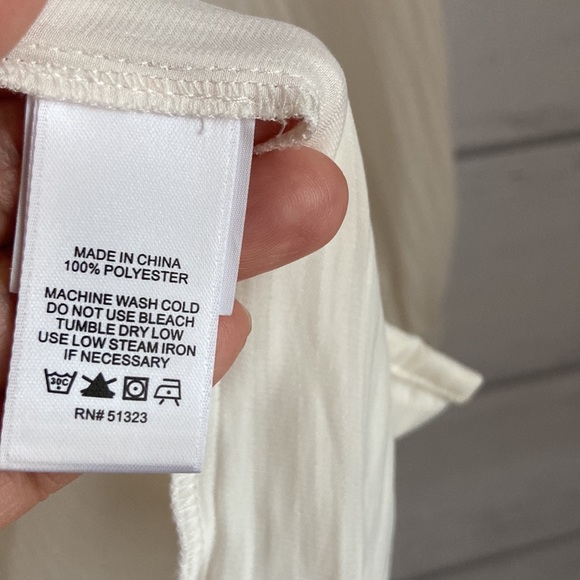 1.STATE satin sheer Neutral Button down shirts - Picture 8 of 9